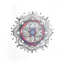Mandala with isabelle tattoo design idea