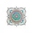 Mandala with isabelle tattoo design idea