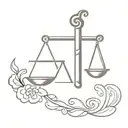 aries and libra symbol tattoo design idea