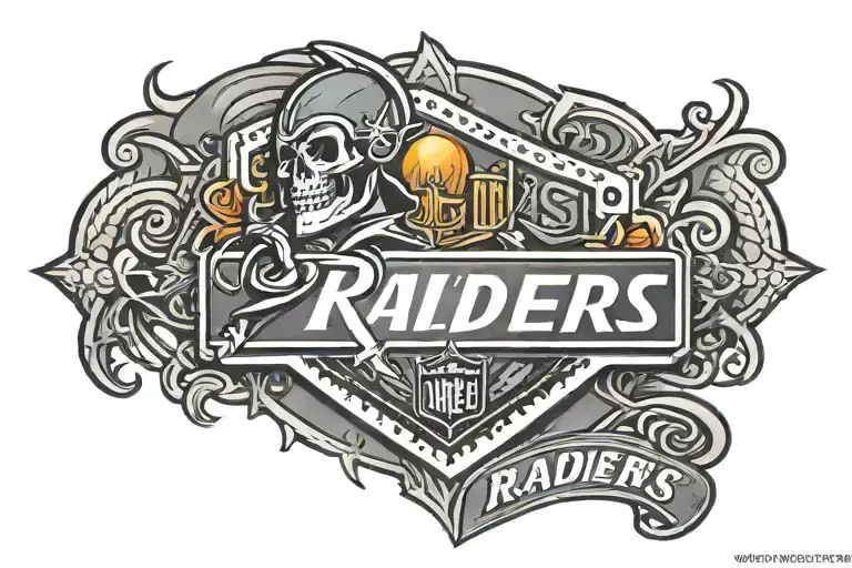 Las Vegas Raiders logo tattoo design idea