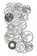 moon phases tattoo design idea