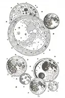 moon phases tattoo design idea