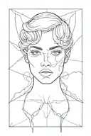 double faced signaturw "Be yourself" tattoo design idea