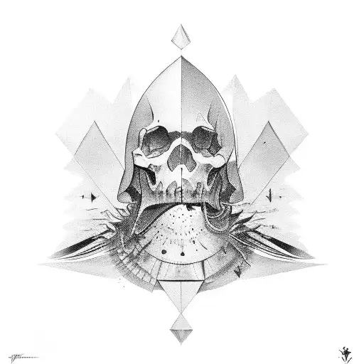 guillotine tattoo design idea