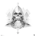 guillotine tattoo design idea