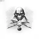 guillotine tattoo design idea