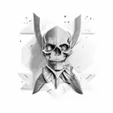 guillotine tattoo design idea