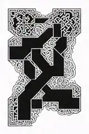 Jerusalem cross intertwined tattoo design idea