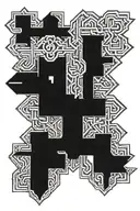 Jerusalem cross intertwined tattoo design idea
