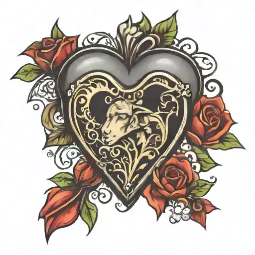 Heart Shaped box tattoo design idea