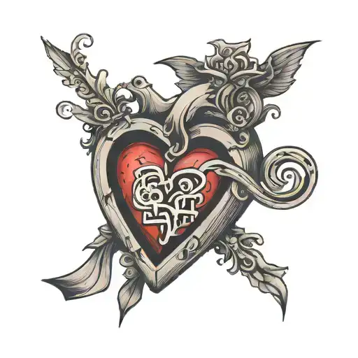 heart shaped box  tattoo design idea