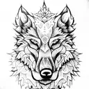 Growling Wolf tattoo design idea