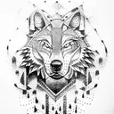 Growling Wolf tattoo design idea