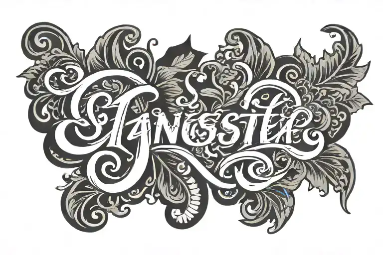 gangster script text saying "Kūpaʻa" tattoo design idea