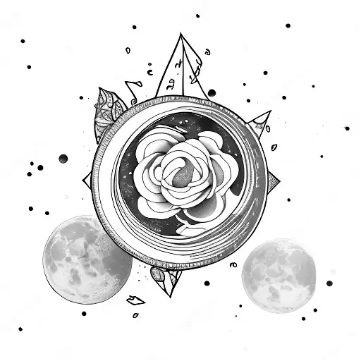 lunar tear tattoo design idea