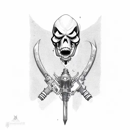 A punk reaper tattoo design idea