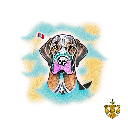 German shorthair pointer tattoo design idea