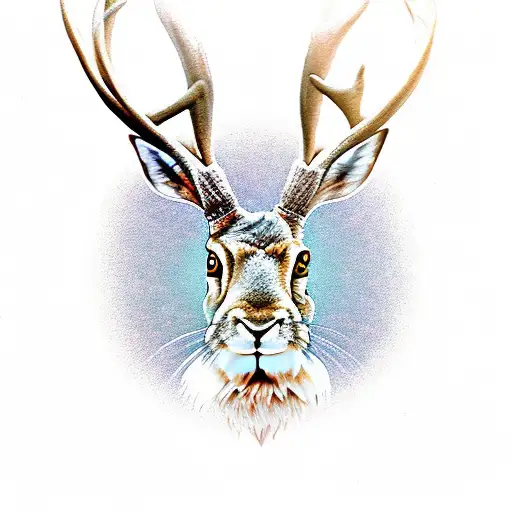 Jackalope tattoo design idea