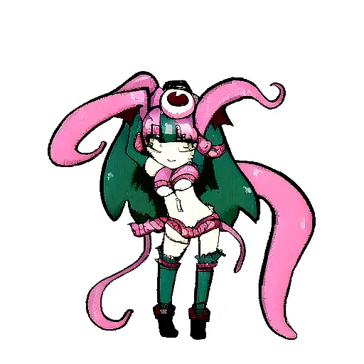 tentacle monster girl tattoo design idea