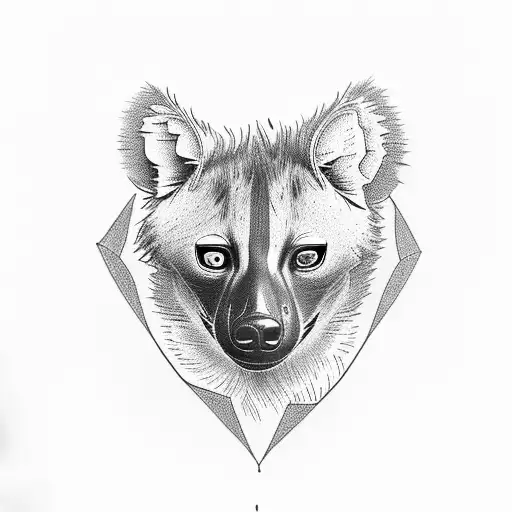 lemon hyena full body tattoo design idea