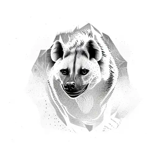 lemon hyena full body tattoo design idea