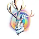 Jackalope tattoo design idea