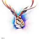 Jackalope tattoo design idea