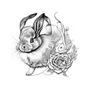 Seraphim rabbit tattoo design idea