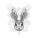 Seraphim rabbit tattoo design idea