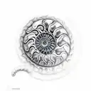 Ammonite tattoo design idea
