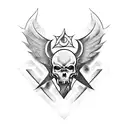 Gay metal band logo tattoo design idea