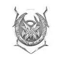 Gay metal band logo tattoo design idea