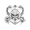 Gay metal band logo tattoo design idea