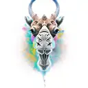 Colossal camel tattoo design idea