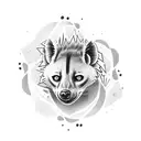 lemon hyena tattoo design idea