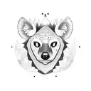 lemon hyena tattoo design idea