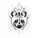 lemon hyena tattoo design idea