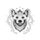 lemon hyena tattoo design idea