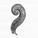fiddlehead fern tattoo design idea