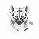 Hyena foo dog tattoo design idea