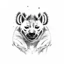 Hyena foo dog tattoo design idea