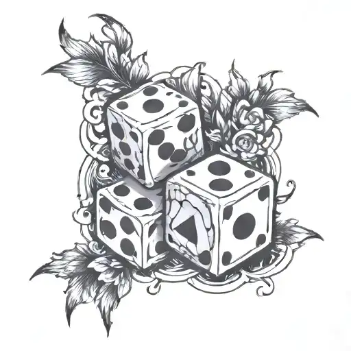 dice tattoo design idea