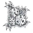 dice tattoo design idea