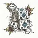 dice tattoo design idea