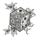 dice tattoo design idea