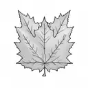 maple leaf with mountains tattoo design idea