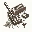 chocolate block bar  with  straw  tattoo design idea