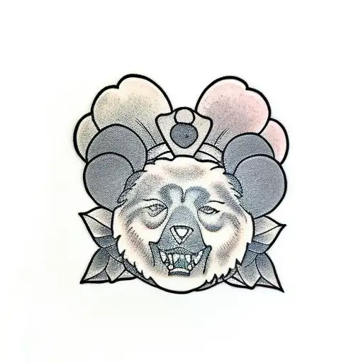 paw bear tattoo design idea