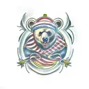 paw bear tattoo design idea