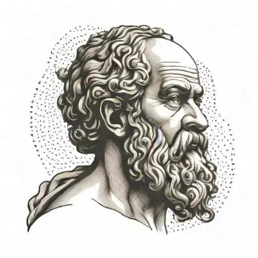 trial of socrates tattoo design idea